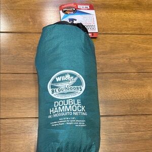 Brand new nylon double hammock with mosquito netting